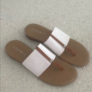Esprit Women's White and Brown Sandals